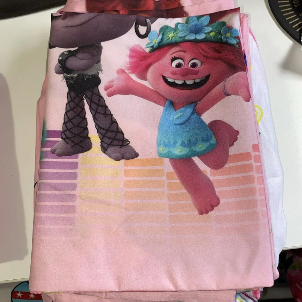 Dreamworks Trolls World Tour Twin‎ Sheet Set 3 Pc Microfiber Bed Sheets
